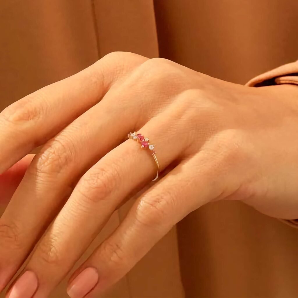 925 Silver Ruby Iconic Cluster Ring