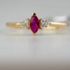 925 Silver Ruby Marquise Ring - Image 5