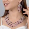 925 Silver Ruby Necklace Set