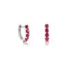 925 Silver Ruby Sparkler Huggies - Image 3