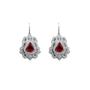 925 Silver Ruby Statement Earring