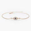 925 Silver Sapphire Evil Eye Bracelet - Image 5
