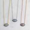 925 Silver Sapphire Evil Eye Necklace - Image 2