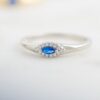 925 Silver Sapphire Evil Eye Ring - Image 3