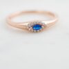 925 Silver Sapphire Evil Eye Ring - Image 4