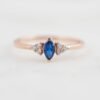 925 Silver Sapphire Marquise Ring - Image 3