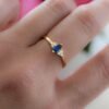 925 Silver Sapphire Marquise Ring - Image 7