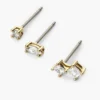 Contemporary link earrings with polished 925 sterling silver detailing