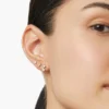 Gold-plated sterling silver earrings with a modern link shape