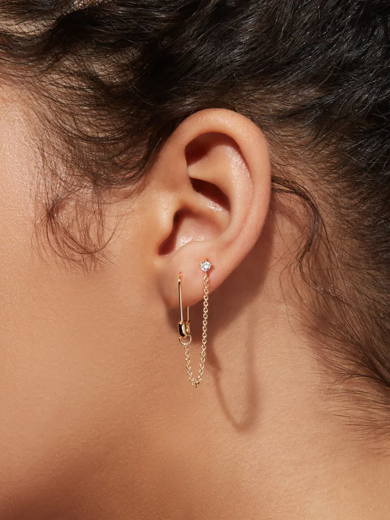 925 Silver Sia Link Earrings