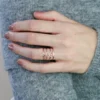 925 Silver Sideway Initial Ring
