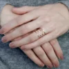 925 Silver Sideway Initial Ring - Image 2