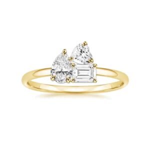 925 Silver Simple 3 Stone Ring