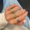 925 Silver Simple 3 Stone Ring - Image 2