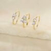 925 Silver Simple 3 Stone Ring - Image 3
