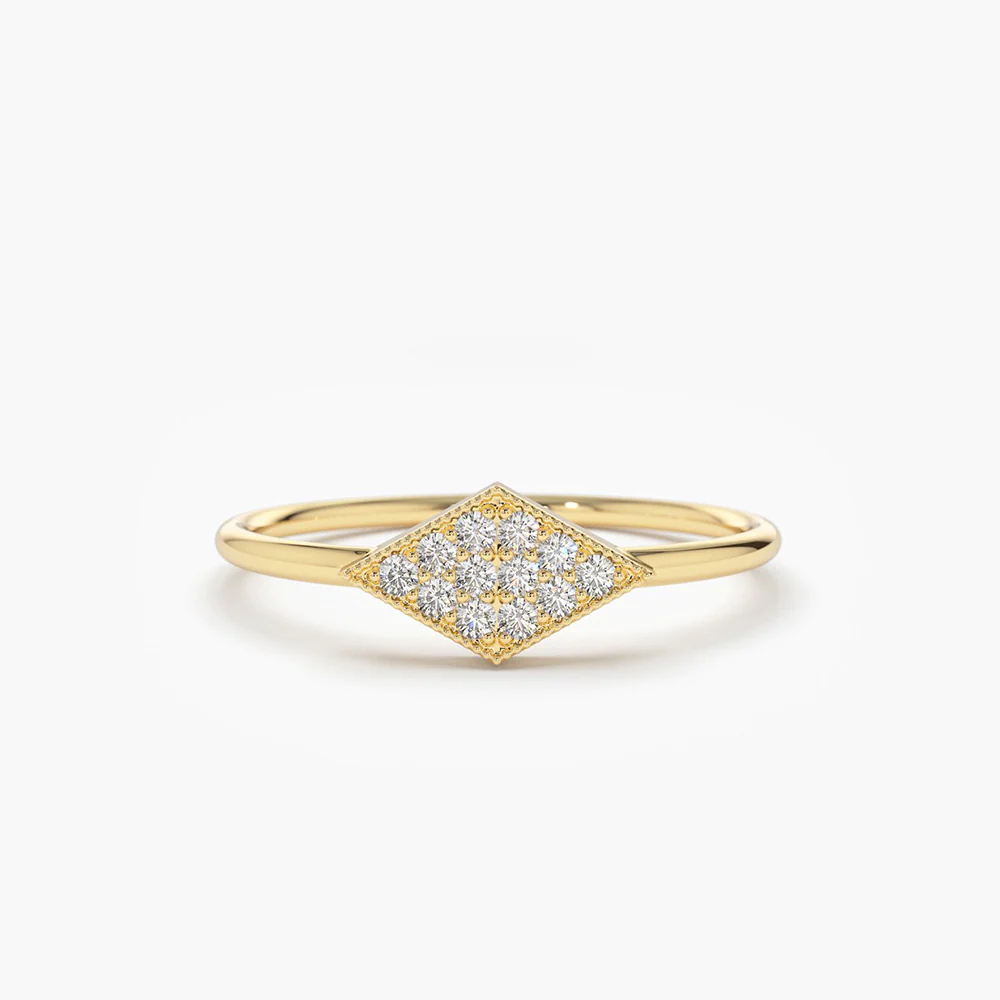 925 Silver Simple Diamond Ring