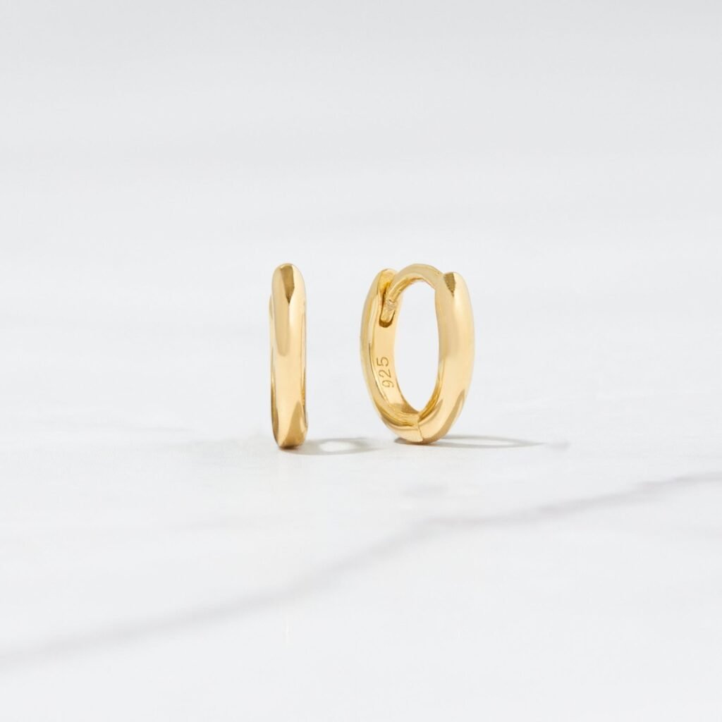 925 Silver Simple Huggies Hoops