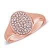 925 Silver Simple Oval Signet Ring