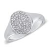 925 Silver Simple Oval Signet Ring - Image 2