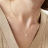 925 Silver Simple Pear Diamond Necklace - Image 2