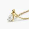 925 Silver Simple Pear Diamond Necklace - Image 3