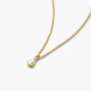 925 Silver Simple Pear Diamond Necklace - Image 4