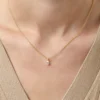 925 Silver Simple Pear Diamond Necklace - Image 5
