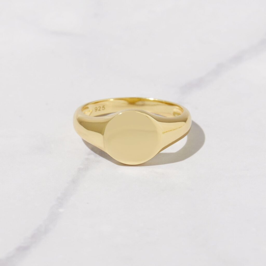 925 Silver Simple Signet Ring