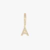 925 Silver Single letter Huggies set with Premium CZ Diamond