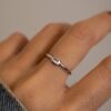 925 Silver Small Baguette Ring featuring a 3x5mm baguette stone