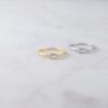 Slim 925 Silver Small Baguette Ring for stacking