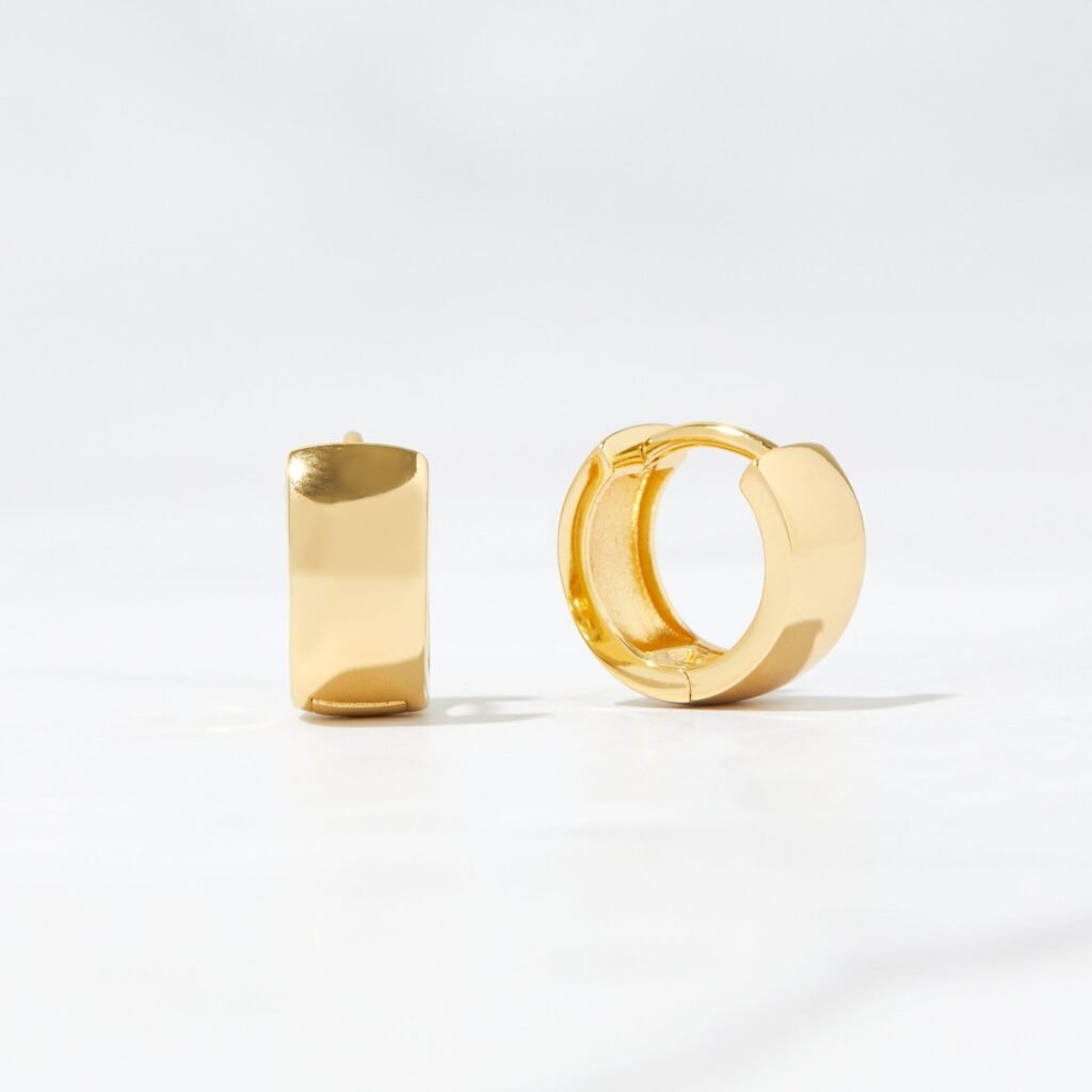 925 Silver Small Chunky Hoops Earrings