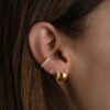 Compact chunky hoop earrings with hypoallergenic design