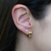 925 silver hoop earrings with latch-back closure