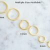 925 Sterling Silver small flat hoop earrings with a clean modern profile