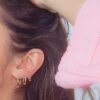 Simple hoop earrings in 925 Sterling Silver with a flat design