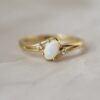 925 Silver Small Oval Opal Ring - Image 4