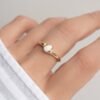 925 Silver Small Oval Opal Ring - Image 8