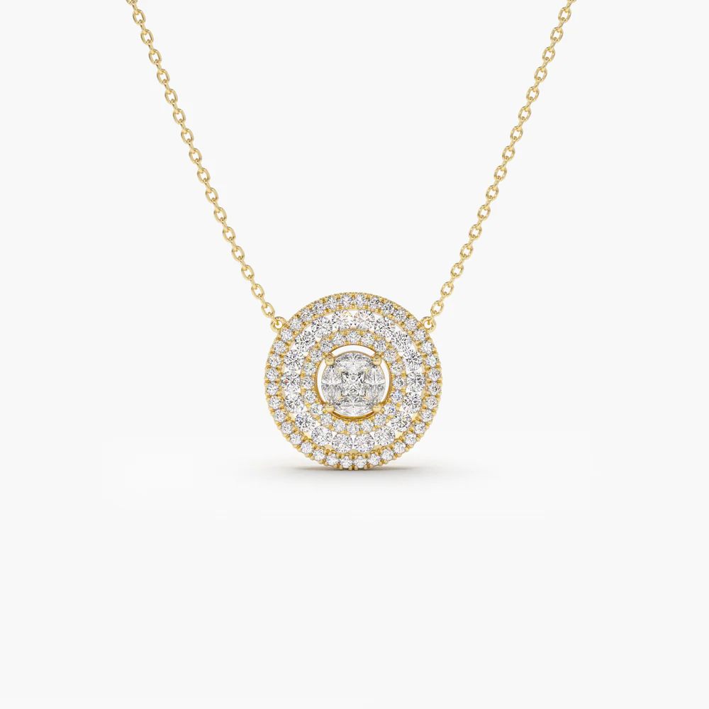 925 Silver Solitaire Diamond Necklace
