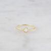 Slim opal ring with a 3mm centre stone