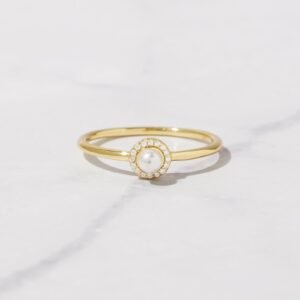 925 Silver Solitaire Pearl Ring