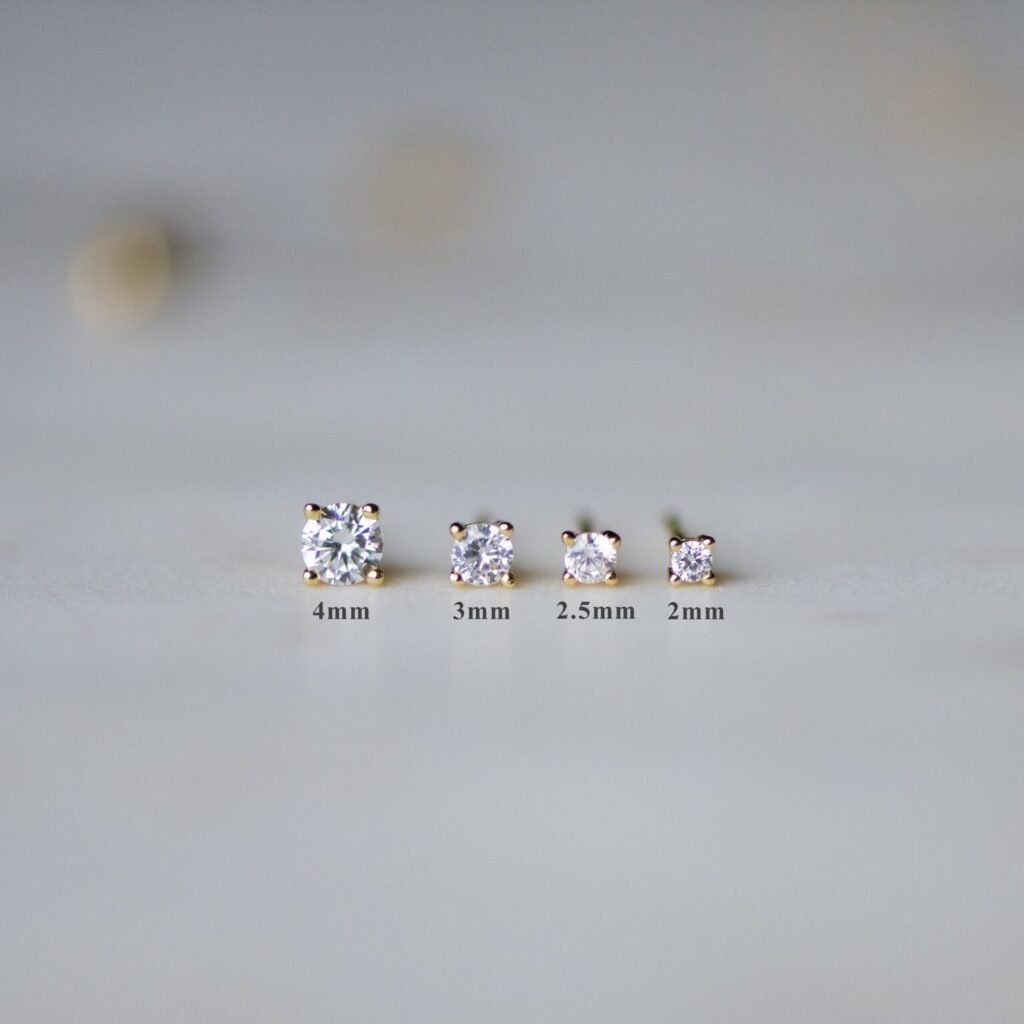925 Silver Solitaire Studs Earrings