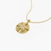 Gold-plated initial necklace with pave-set CZ diamond stones