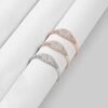 Pinky ring with pave-set premium CZ stones and polished finish