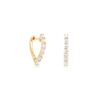 925 Silver Sparkler Drop Huggies with polished gold plating