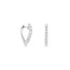 925 Silver Sparkler Drop Huggies featuring pave-set Premium CZ Diamond stones