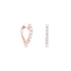 Gold-plated 925 Sterling Silver huggies with sparkling drop detail