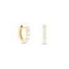 925 Silver Sparkler Huggies with gold plating and CZ stones