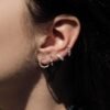 925 Silver Sparkler Huggies designed for sensitive ears