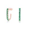 Silver pin earrings with pave-set Premium CZ Diamond stones